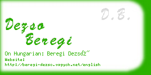 dezso beregi business card